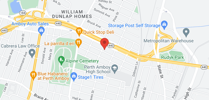 map of 378 KEENE Street, Perth Amboy NJ 08861